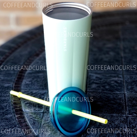 Starbucks Mint Green Stainless Steel Cold Cup Tumbler 24oz Venti NWT - Picture 7 of 8